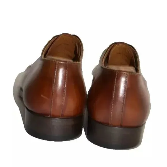 New! Magnanni Melrose II Cap Toe Derby Cognac Brown Size 9.5  display picture 3